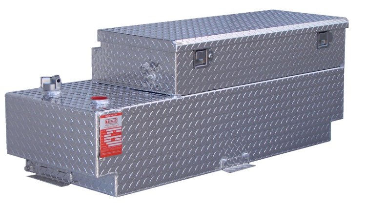 58 Gallon Refueling Tank and Toolbox combo - 6 in H toolbox - Click Image to Close