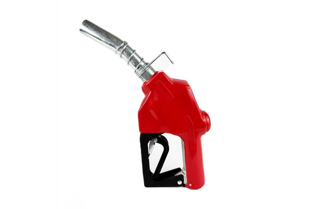 1 in. Automatic Shut-Off Nozzle with Hook, Red